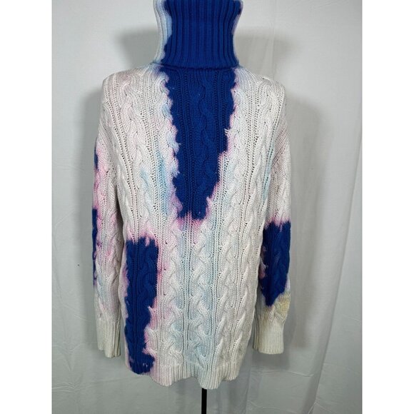 Balenciaga Tie Dye Cotton Chunky Knit Oversized Pink Blue Sweater Pullover Sz XS - Picture 7 of 16